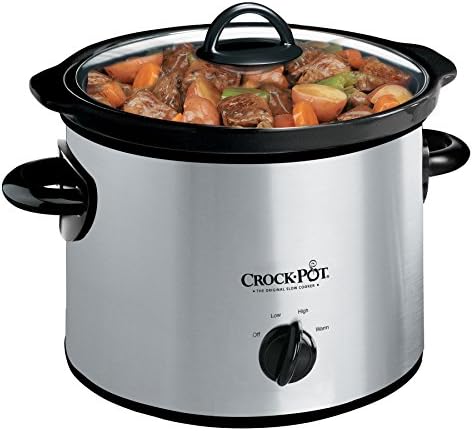 Crock-Pot 3 Quart Manual Slow Cooker – Silver Edition-W5IW