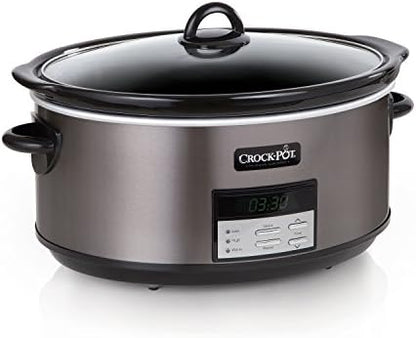 Crock-Pot 8 Quart Programmable Slow Cooker with Auto Warm Edition-VG5U