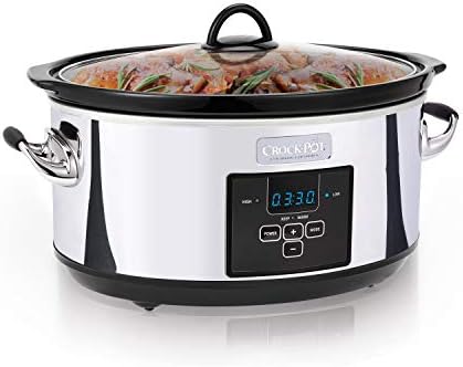 Crock-Pot 7 Quart Programmable Slow Cooker – Polished Platinum Edition-Q2B7