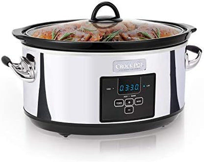 Crock-Pot 7 Quart Programmable Slow Cooker – Polished Platinum Edition-Q2B7
