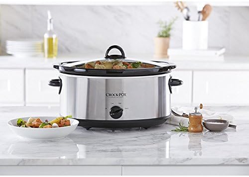 Crock-Pot 7 Quart Oval Manual Slow Cooker – Stainless Steel Edition-RXSS