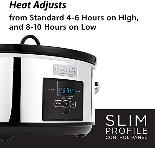 Crock-Pot 7 Quart Programmable Slow Cooker – Polished Platinum Edition-Q2B7