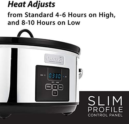 Crock-Pot 7 Quart Programmable Slow Cooker – Polished Platinum Edition-Q2B7