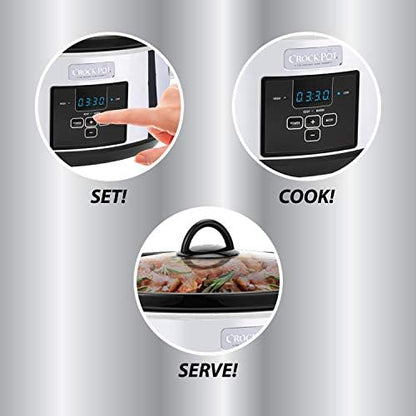 Crock-Pot 7 Quart Programmable Slow Cooker – Polished Platinum Edition-Q2B7