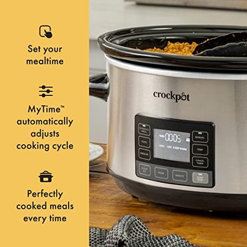 Crock-Pot 7 Quart Portable Programmable Slow Cooker with Timer Edition-CJR0