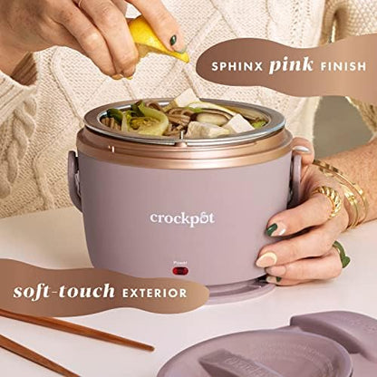 Crock-Pot Electric Lunch Box Food Warmer 20oz – Blush Pink Edition-CZ1F