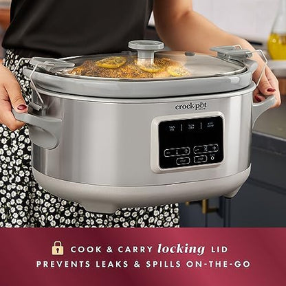 Crock-Pot 7 Quart Programmable Cook & Carry Slow Cooker Edition-8J3A