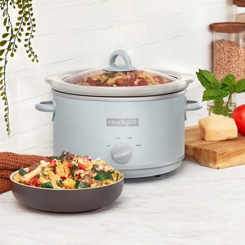Crock-Pot 4.5 Quart Manual Slow Cooker – Macaroon Blue Edition-8NRL