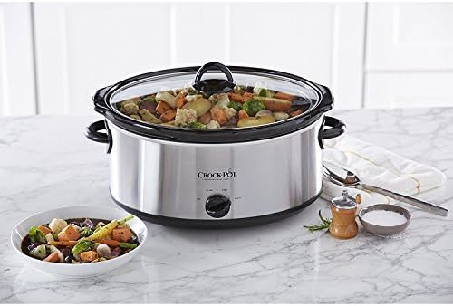 Crock-Pot 7 Quart Oval Manual Slow Cooker – Stainless Steel Edition-RXSS