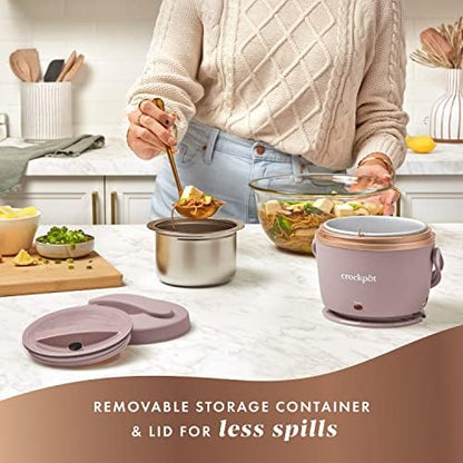 Crock-Pot Electric Lunch Box Food Warmer 20oz – Blush Pink Edition-CZ1F
