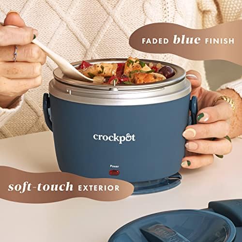 Crock-Pot Electric Lunch Box Food Warmer 20oz – Faded Blue Edition-5P4W