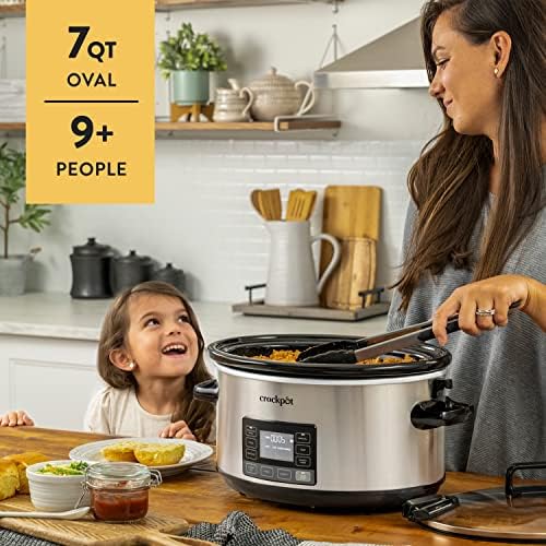 Crock-Pot 7 Quart Portable Programmable Slow Cooker with Timer Edition-CJR0