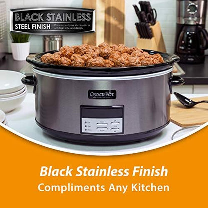 Crock-Pot 8 Quart Programmable Slow Cooker with Auto Warm Edition-VG5U