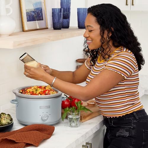 Crock-Pot 4.5 Quart Manual Slow Cooker – Macaroon Blue Edition-8NRL