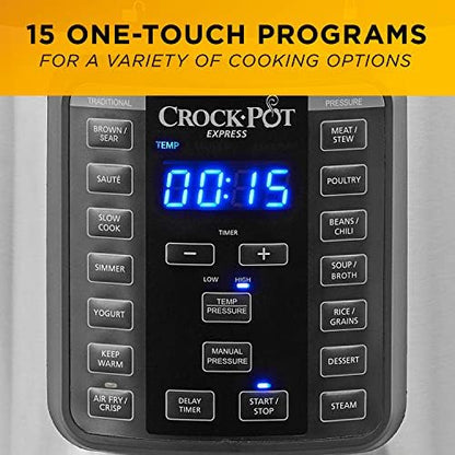 Crock-Pot Express Crisp 8 Quart 10-in-1 Pressure Cooker Edition-H1NI