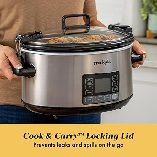 Crock-Pot 7 Quart Portable Programmable Slow Cooker with Timer Edition-CJR0