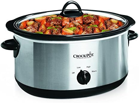 Crock-Pot 7 Quart Oval Manual Slow Cooker – Stainless Steel Edition-RXSS