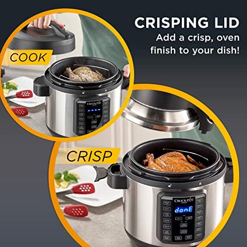 Crock-Pot Express Crisp 8 Quart 10-in-1 Pressure Cooker Edition-H1NI