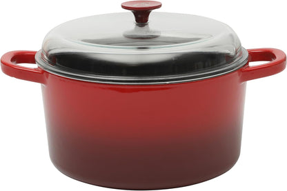 Crock-Pot 3 Quart Enameled Cast Iron Dutch Oven – Aqua Edition-9JPB