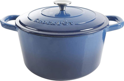 Crock-Pot 3 Quart Enameled Cast Iron Dutch Oven – Aqua Edition-9JPB