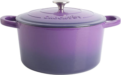 Crock-Pot 3 Quart Enameled Cast Iron Dutch Oven – Aqua Edition-9JPB