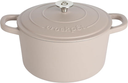 Crock-Pot 3 Quart Enameled Cast Iron Dutch Oven – Aqua Edition-9JPB