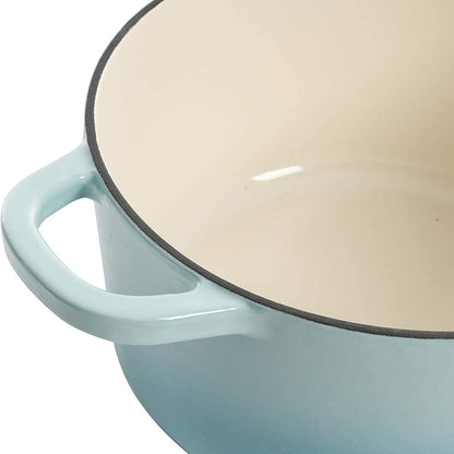Crock-Pot 3 Quart Enameled Cast Iron Dutch Oven – Aqua Edition-9JPB