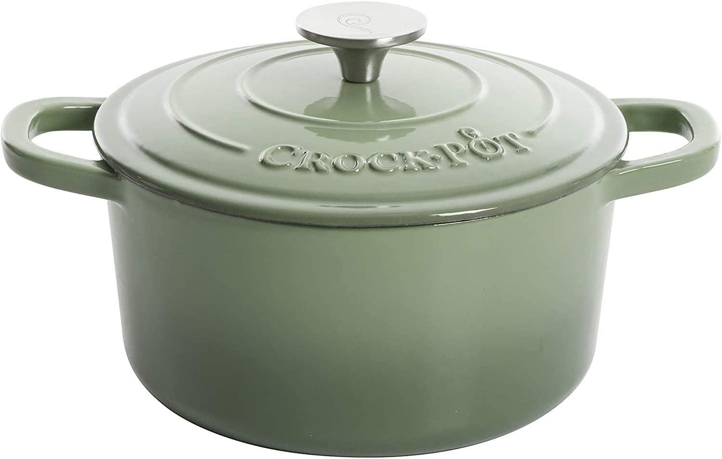 Crock-Pot 3 Quart Enameled Cast Iron Dutch Oven – Aqua Edition-9JPB