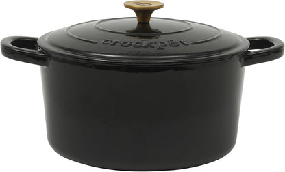 Crock-Pot 3 Quart Enameled Cast Iron Dutch Oven – Aqua Edition-9JPB