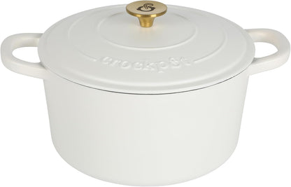 Crock-Pot 3 Quart Enameled Cast Iron Dutch Oven – Aqua Edition-9JPB