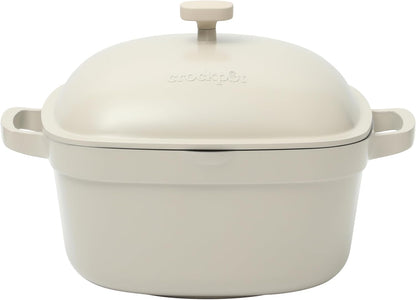 Crock-Pot 3 Quart Enameled Cast Iron Dutch Oven – Aqua Edition-9JPB