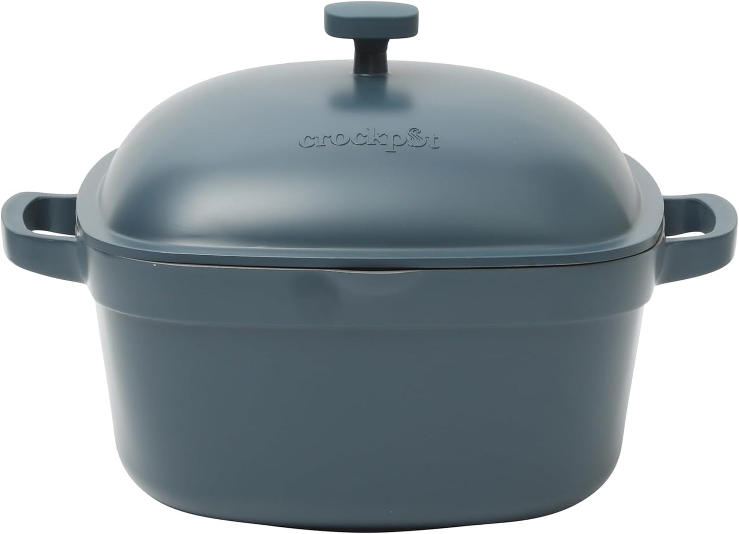 Crock-Pot 3 Quart Enameled Cast Iron Dutch Oven – Aqua Edition-9JPB